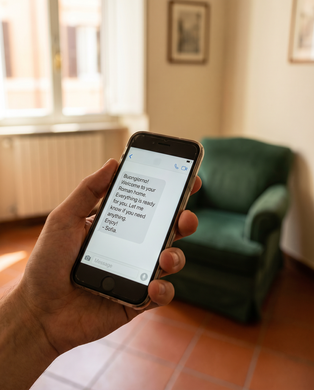 Messaggio pronto per l'ospite, in 5 lingue