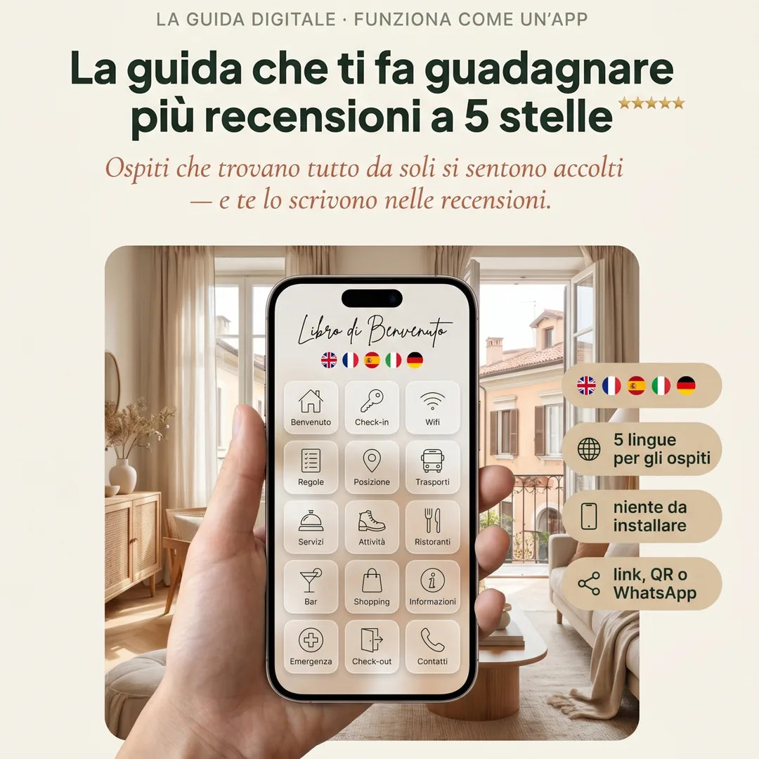 La guida digitale che ti fa guadagnare più recensioni a 5 stelle